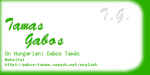 tamas gabos business card