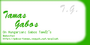 tamas gabos business card